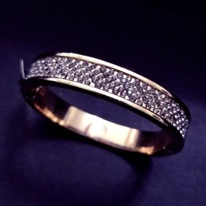 Chico Goldtone Diamond Bangle